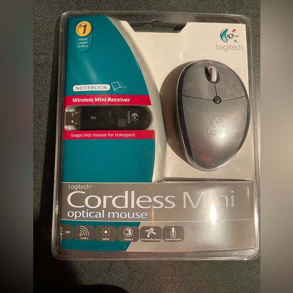 Logitech Cordless Mini Optical Mouse New - Picture 1 of 2